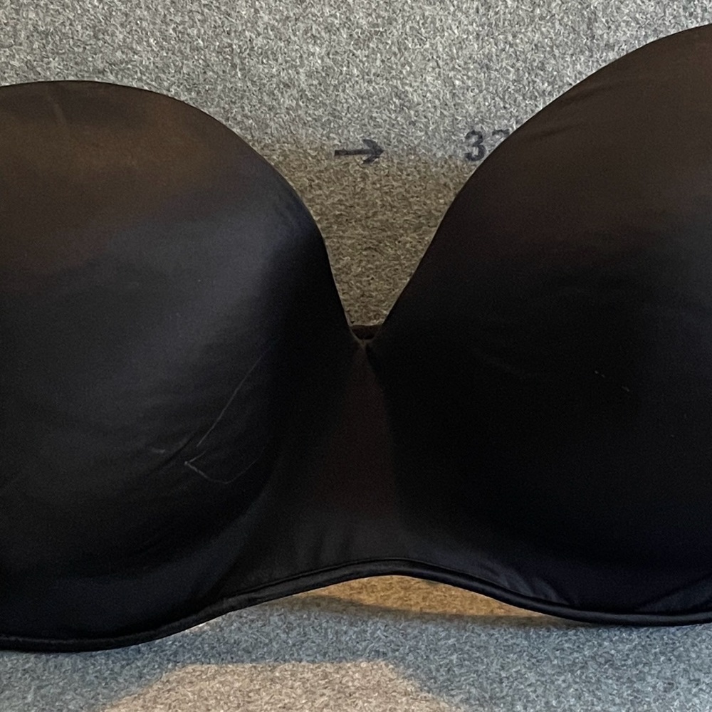 Cacique Black Strapless Bra